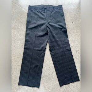 Men's theory slacks gray with white pinstripes. Size 32. Wool